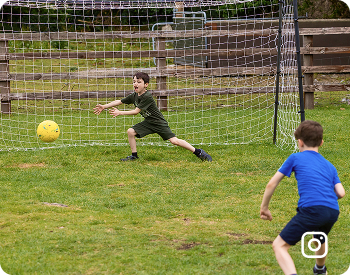 kids playing football