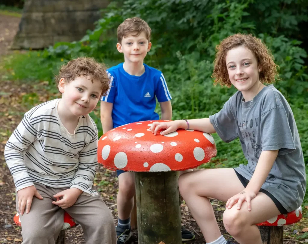 Kids at Mushroom Table